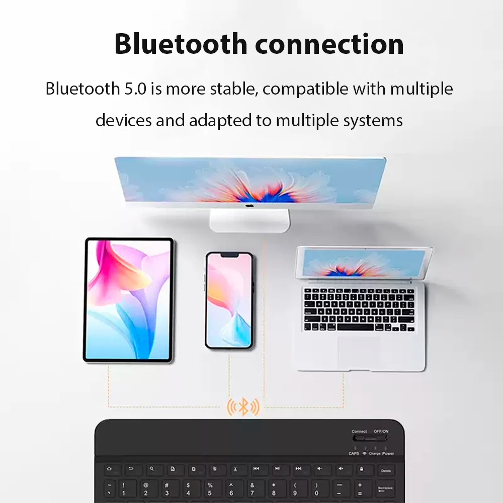 Bluetooth Keyboard Wireless Rechargeable 10 Inch Keyboard IOS Android Windows Tablet iPad Air Mini bluetooth keyboard