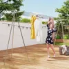 164 FT Tripod Clothes Drying Rack,T-Shaped Outdoor Clothesline Rack with 7 Lines,Clothes Line Outdoors Heavy Duty Parallel Frame 3