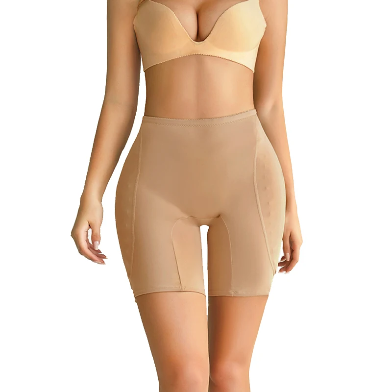 Поддельные ягодицы Shaper Брюки для живота со средней талией Послеродовой лифтинг Сексуальные женские трусы-боксеры со съемными набедренными подушечками