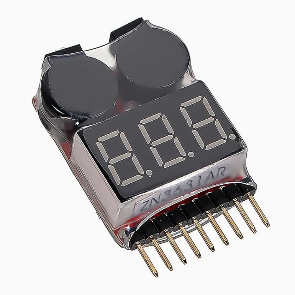 Voltage Alarm With Dual Speakers Battery Voltage Tester Low Voltage Buzzer Alarm RC Voltage Display Lipo Battery Voltage Tester