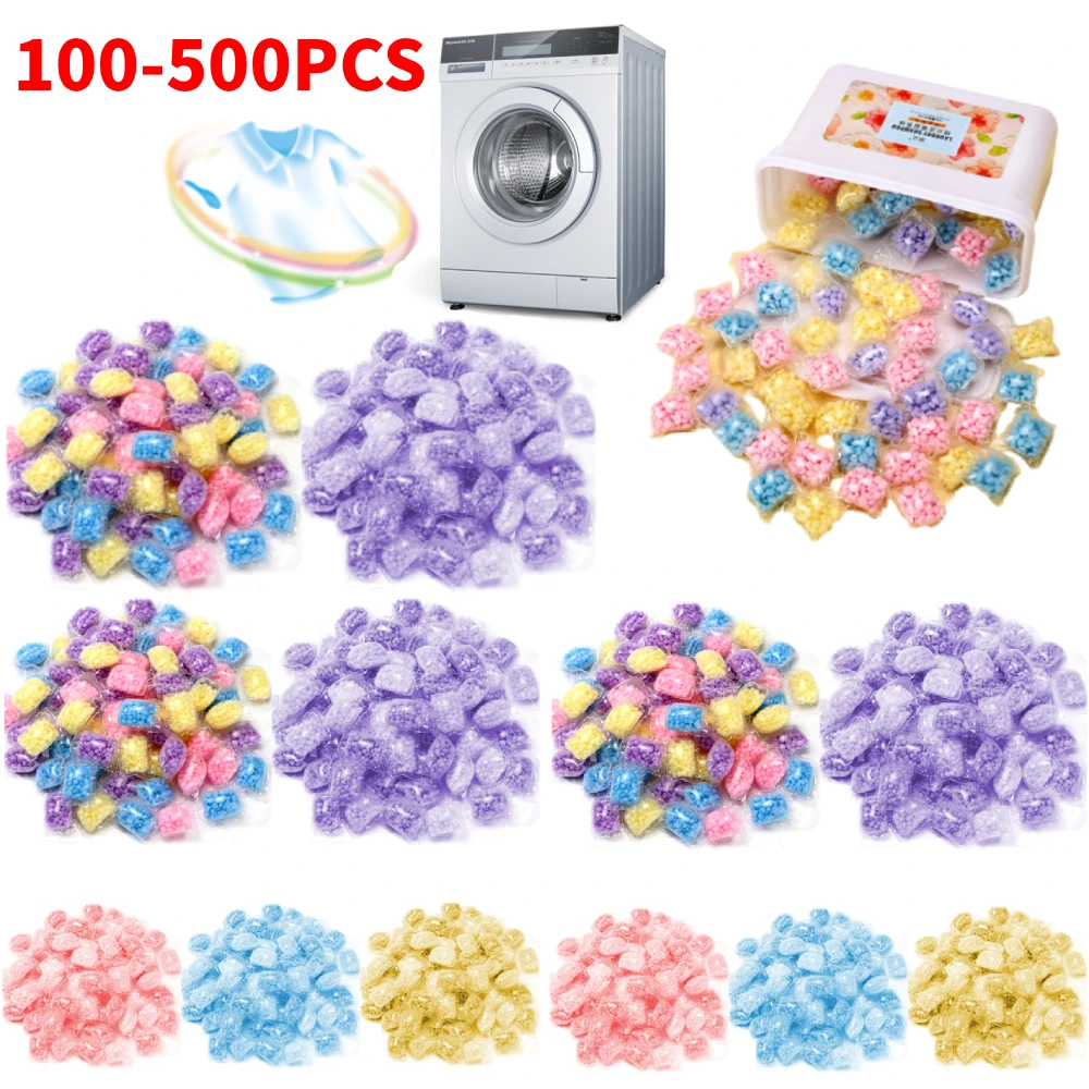 100-500PCS Laundry Beads Detergent Liquid Capsule Ball Fragrance Beads Soft Clothing Diffuser Perfume for Washing Machine
