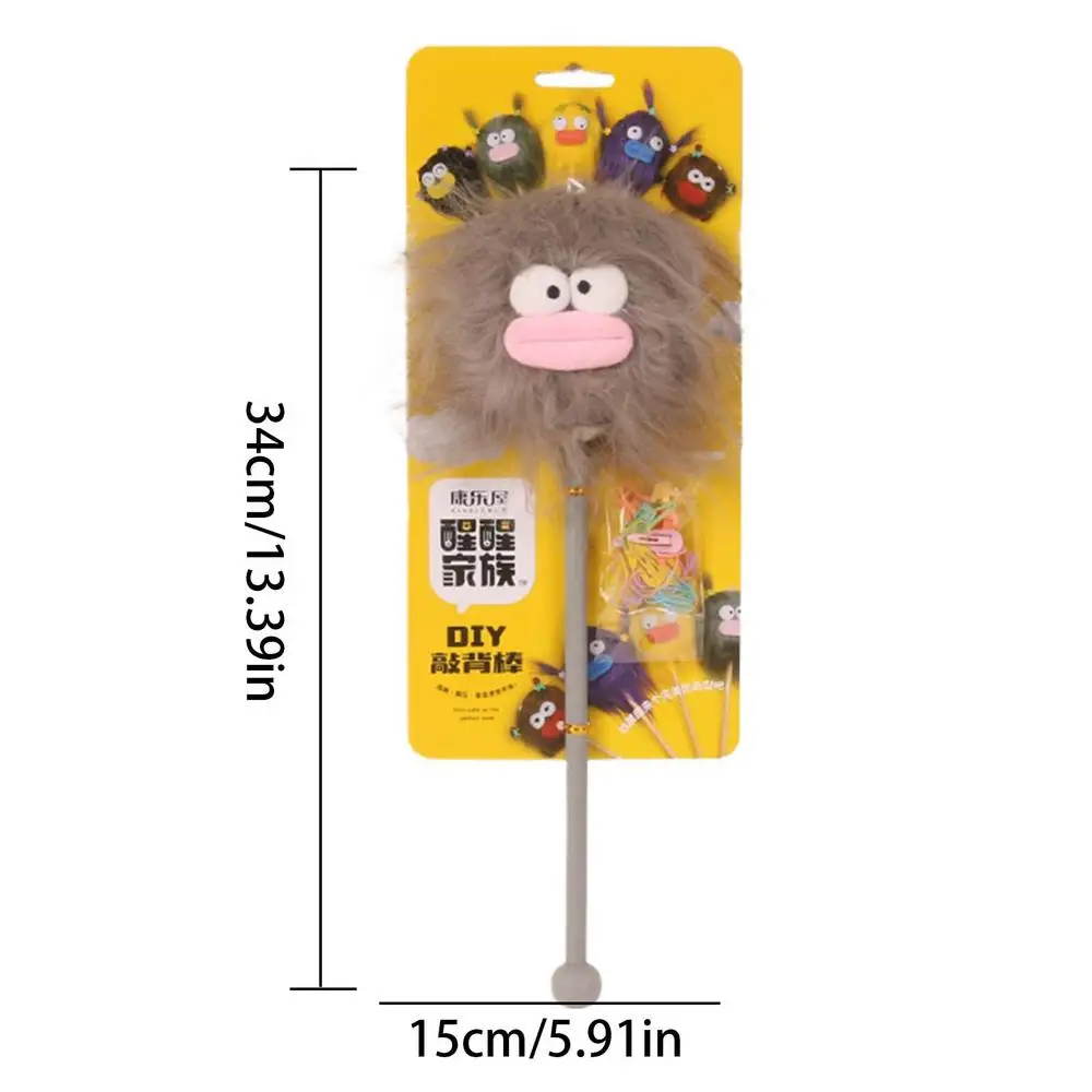 Manual Massage Hammer Cute Plush Massage Hammer Manual Massage Tool Soft Massage Stick Knock Massage Stick For Neck & Waist