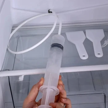 Dissolvant de bouchons de trou de vidange de réfrigérateur, brosse de trou de réfrigérateur, nettoyeur de sortie d'eau pour le nettoyage ménager, outils de nettoyage de drague 5/6 pièces 1