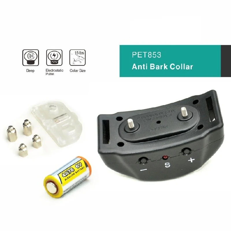 Effective Dog Bark Control Collar Anti-Bark Dog Training Shock Control No Barking Collar PET853 with 7 Sensitivity