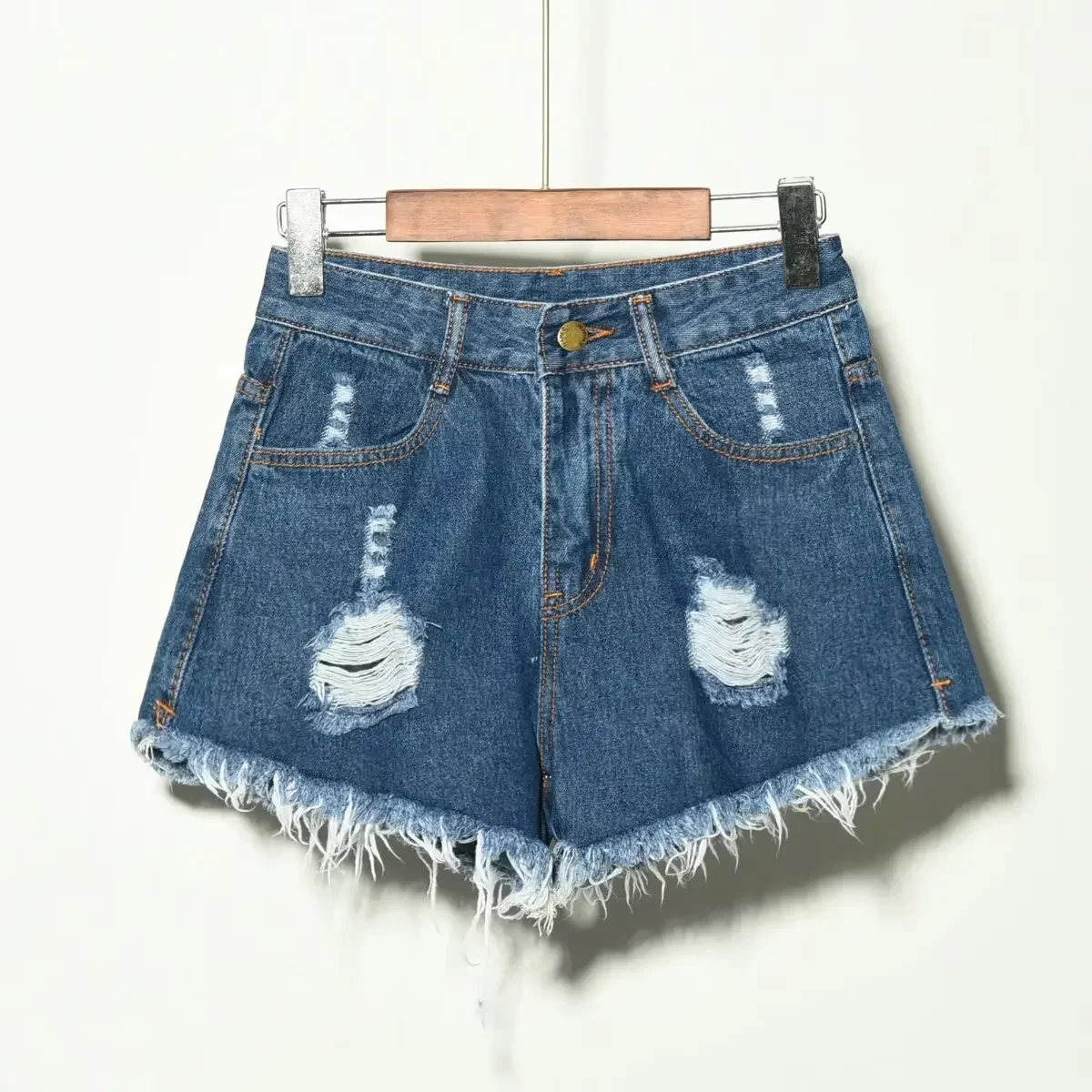 Women Denim Shorts Pantalones Cortos Mujer High Waisted Jeans Shorts Streetwear S-6XL Sexy Hole Shorts Jeans Denim Short Pants