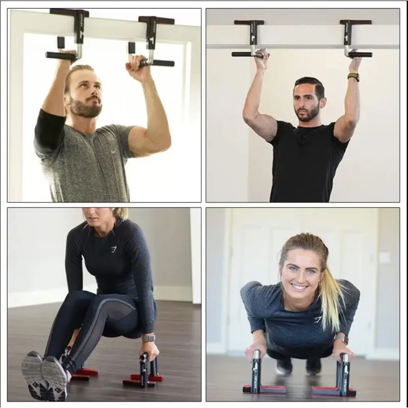 2PCS Door Pull Rod Strength Training Handle, Portable Home Exercise Multifunctional Wall Mounted Auxiliary Fitness Equipment