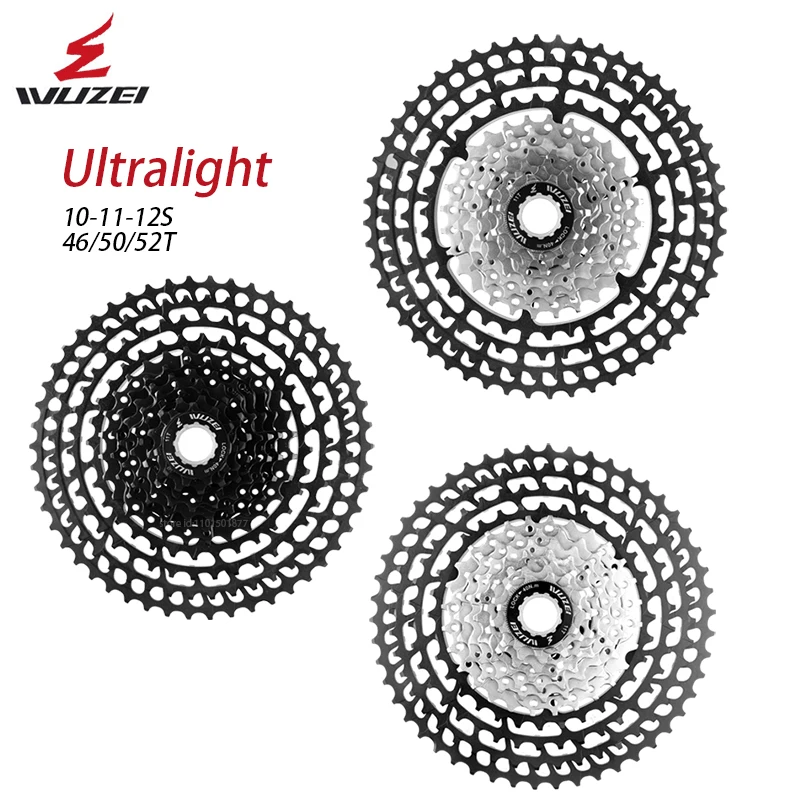 Cassette VTT Ultralégère CNC – 10/11/12 Vitesses 46-52T – Aluminium – Roue Libre HG