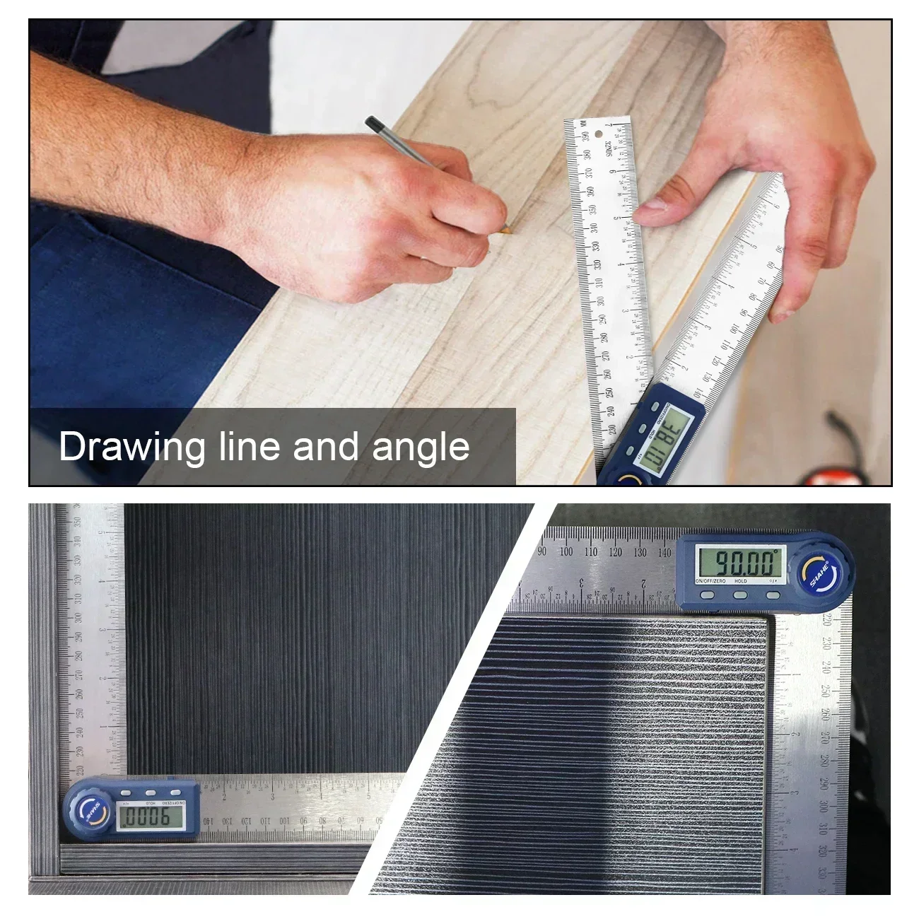 Digital Angle Finder Protractor Angle Finder Ruler with 7inch/200mm Angle Measuring Tool Goniometer for Woodworking digital angle protractor,angle measuring tool,woodworking measuring tool