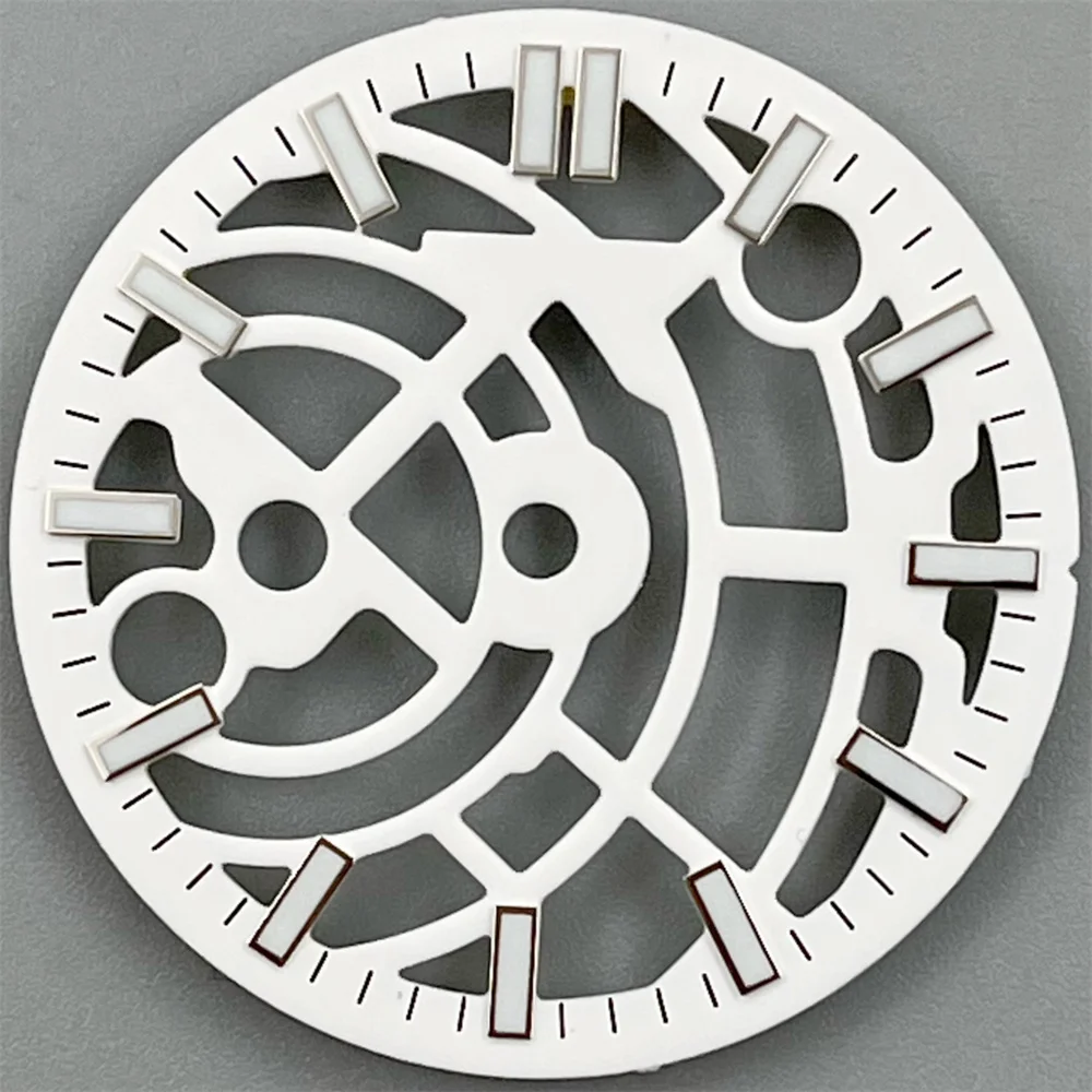 29mm Multi-Color Skeleton Watch Dial and Luminous Hand Set