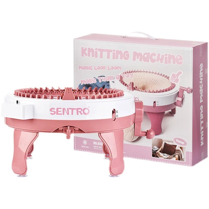 48 Needle Handmade Knitting Machine with 6 Rolls of Randomly Colored Yarn for Adults and Children Christmas Gifts knitting needles crochet yarn knitting supplies knitting material weaving tools yarn holder knitting craft supplies knitting loom knitting machine knitting board