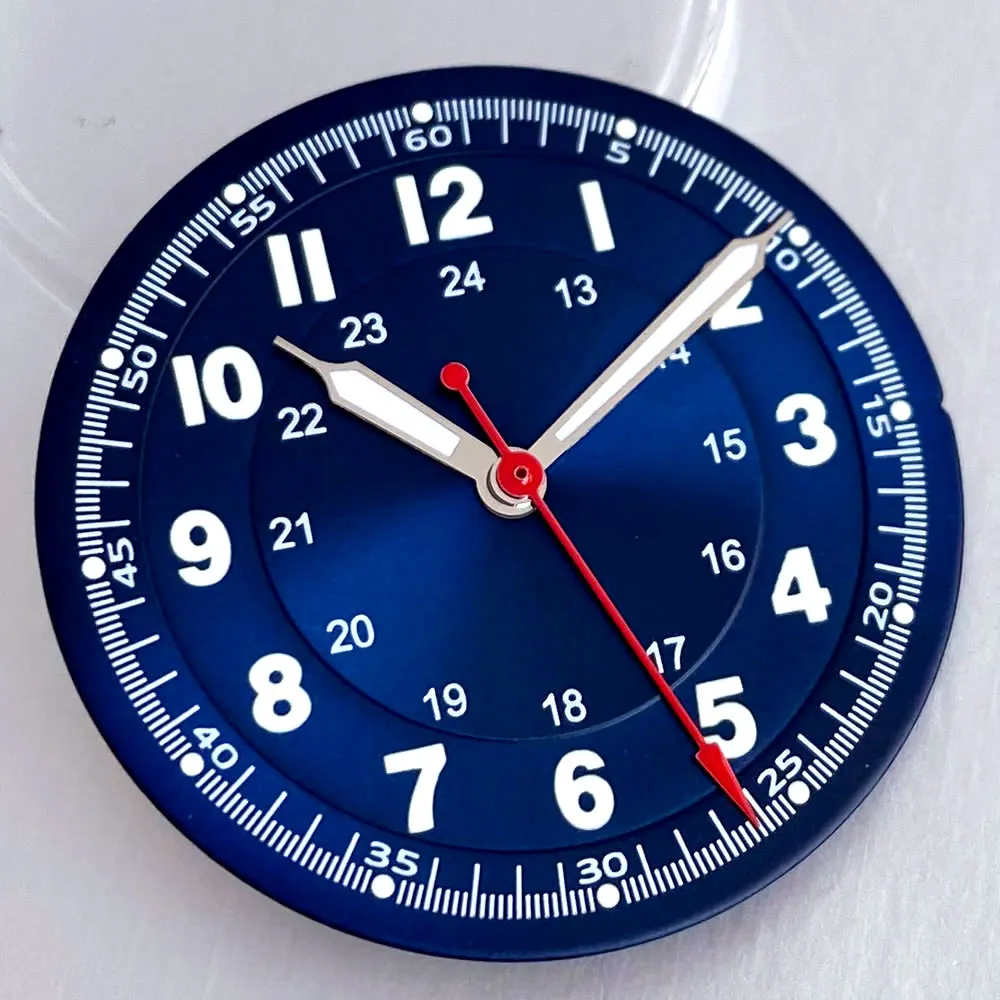 Pilot Titanium/Stainless Steel Watch Case with Sapphire Glass and Luminous Sunburst Dial, 36mm, 20ATM