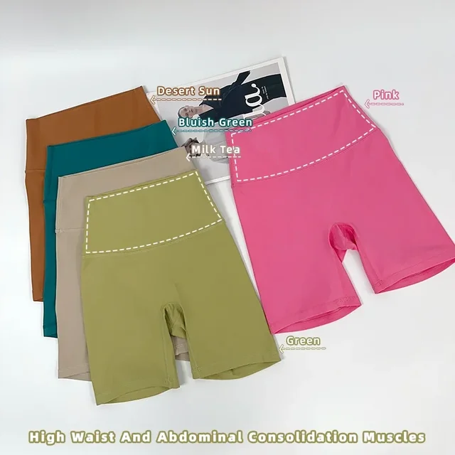 2 Piece Women Yoga Shorts Set Tracksuit Yoga Vest High Waist Shorts Quick-Drying Comfort Elastic Running Workout Sportswear