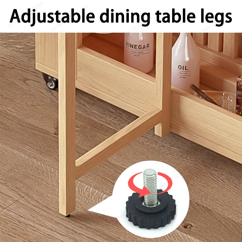 F Foldable Dining Table for Small Household, Movable Combination Set, Save Space, 1.4mTable With 0, 2, 4, 6 Chairs 5