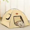The New Three-color Tent Nest With Its Own Door Curtain Four Seasons General Ventilation Without Flavor Closed Warm Pet Nest 3