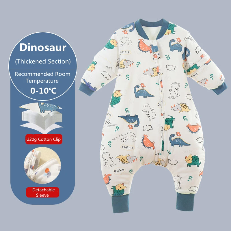 Cotton Cartoon Baby Sleeping Bag & Kids Jumpsuit Pajamas