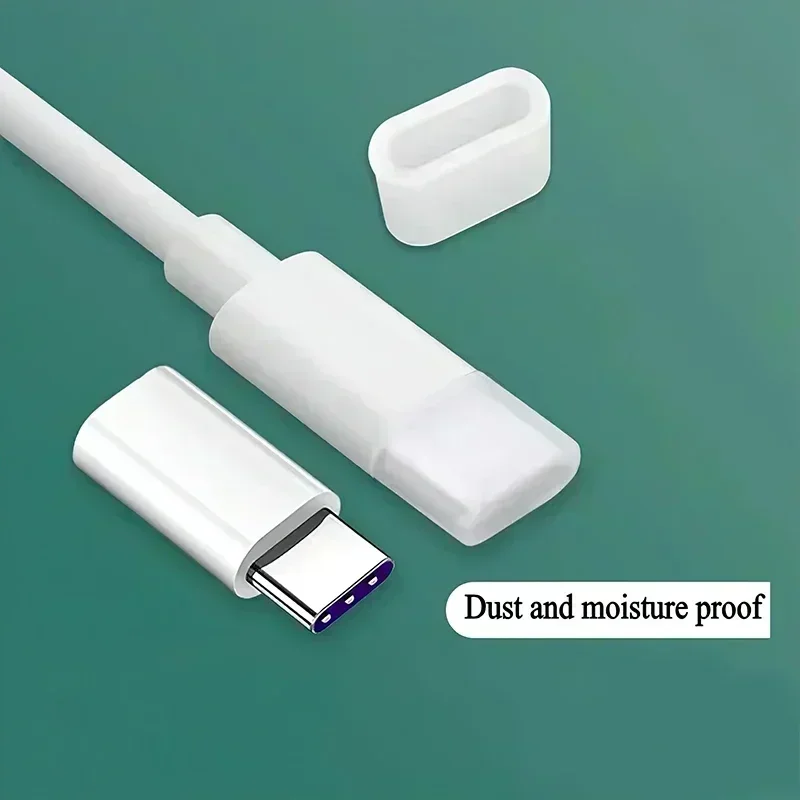 애플 IOS 타입 C 마이크로 USB 실리콘 방수 데이터 케이블 먼지 방지 커버, USB A용 먼지 방지 보호 캡