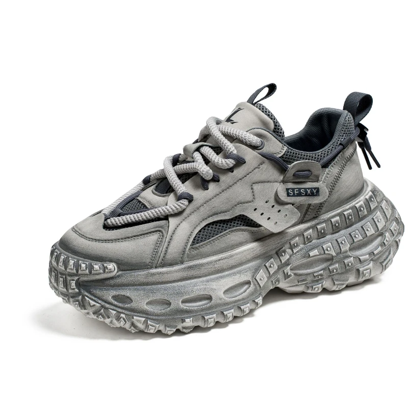 New Summer Outdoor Men's Casual Thick Bottom Sneaker Shoes For Men Sports Breathable Mans Popular Loafers Model Male_vogvips.com
