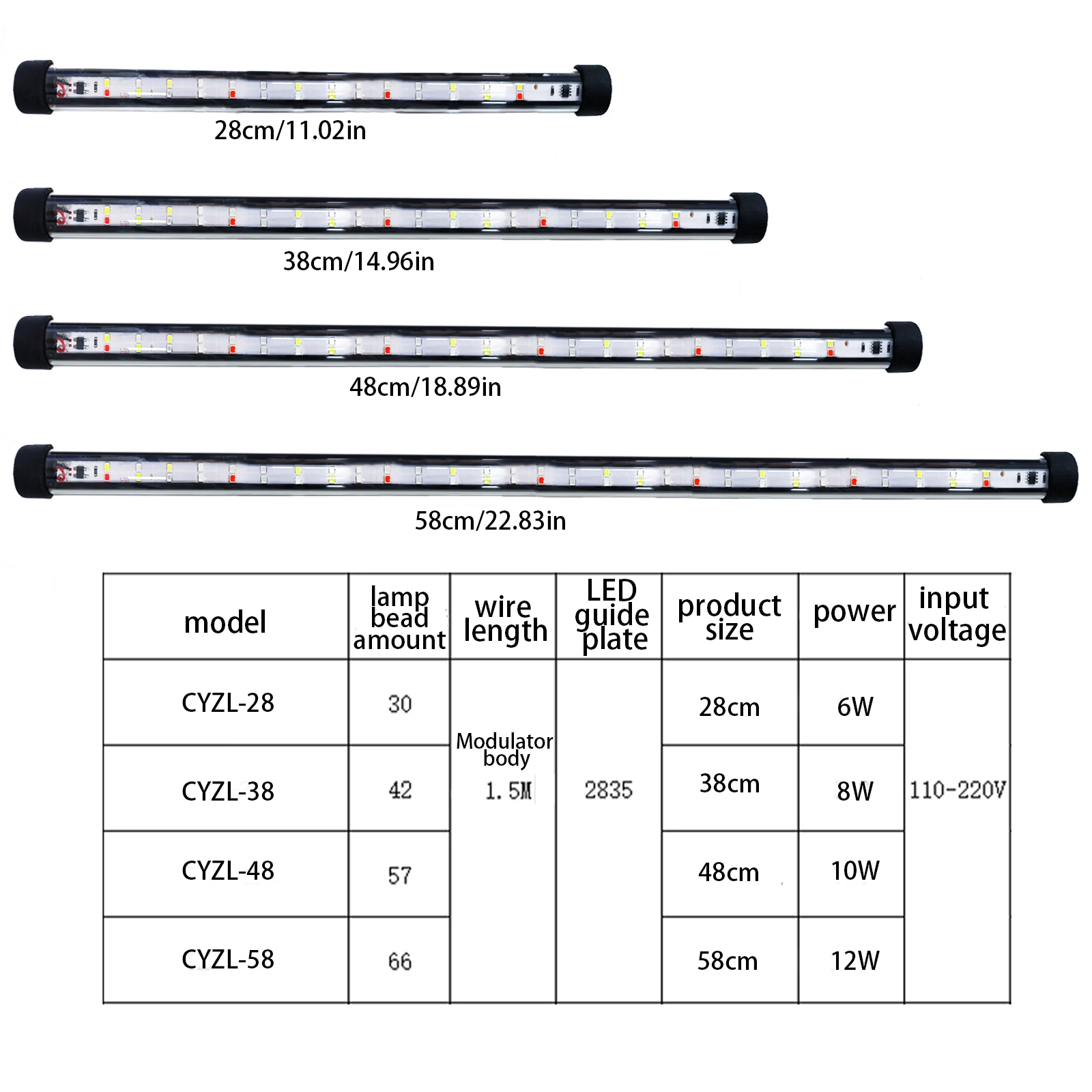 Illuminazione LED per acquari PlatiNum - Vista laterale
