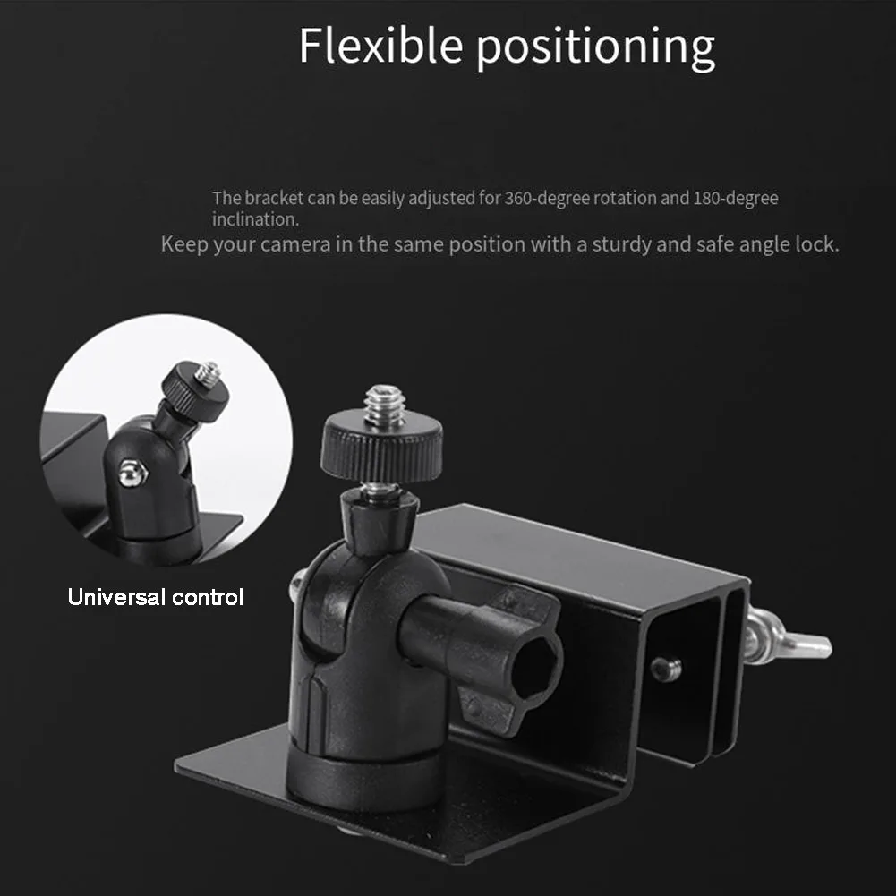 Special Monitoring Bracket for Rain Gutter Weatherproof Gutter Mount Bracket with Universal Screw Adapter for Security Cameras
