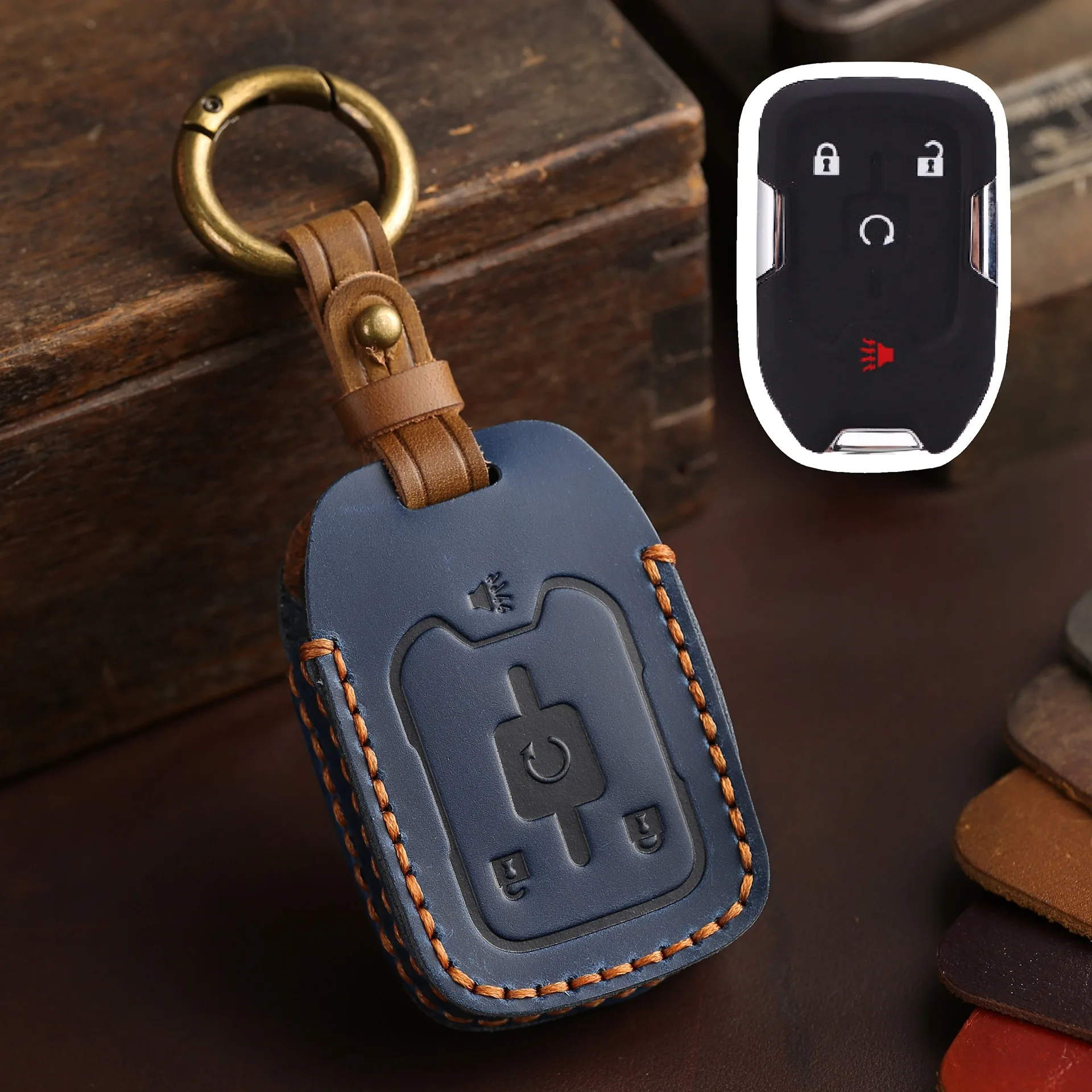 Premium Leather Remote Key Case Cover