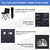 Large Size Sauna Portable Steam Sauna Personal Home Spa with 4L Large Steam Generator 16 Levels Remote Control and Chair 5