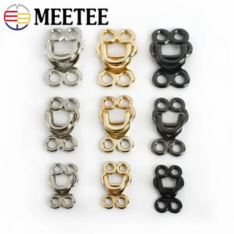 Meetee 10/30/50Pcs 18/23/27mm Garment  Pants Hooks Trousers Skirts Metal Buttons DIY Coat Fur Collar Hook Decor Sewing Accessory 5