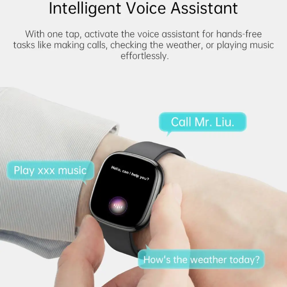 Sports Fitness Smartwatch for Men & Women BT Call Alarm Clock Heart Rate Sleep Monitor IP68 Waterproof