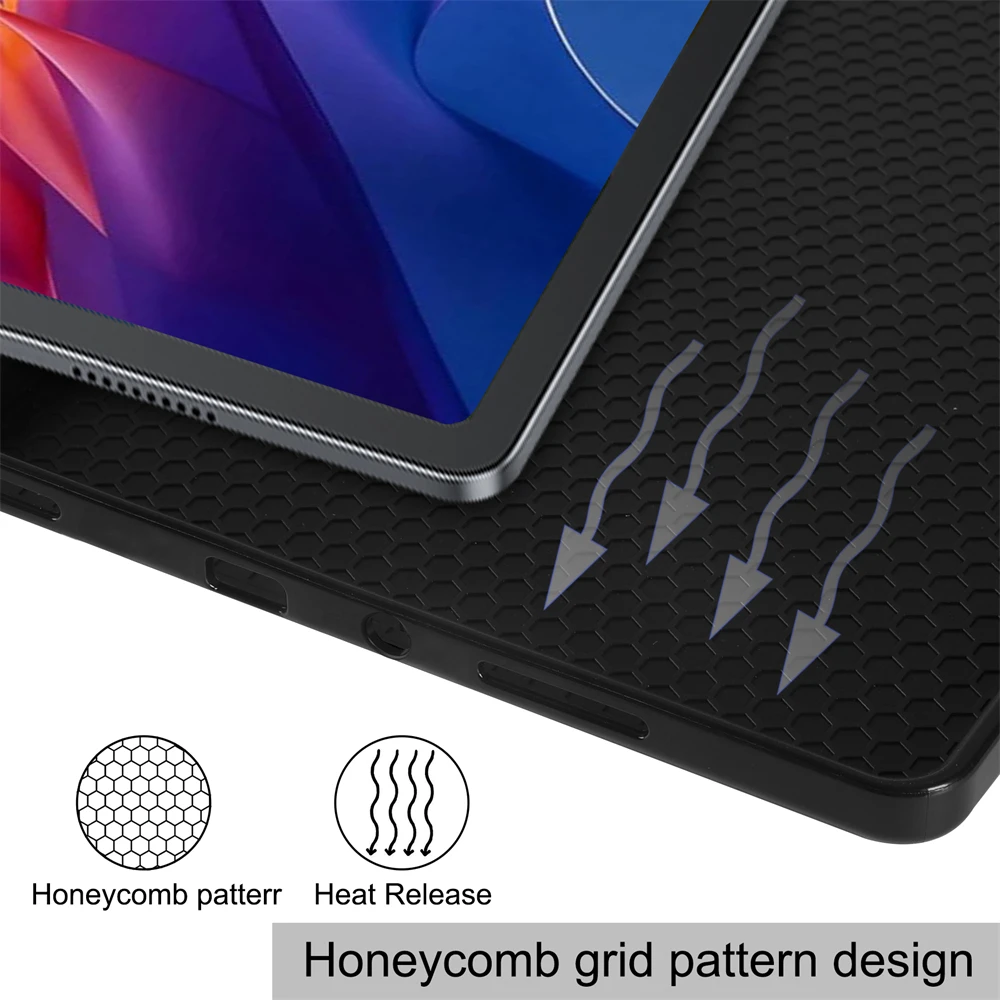 Elegant PU Leather Tablet Case with Pencil Holder, Soft Cover