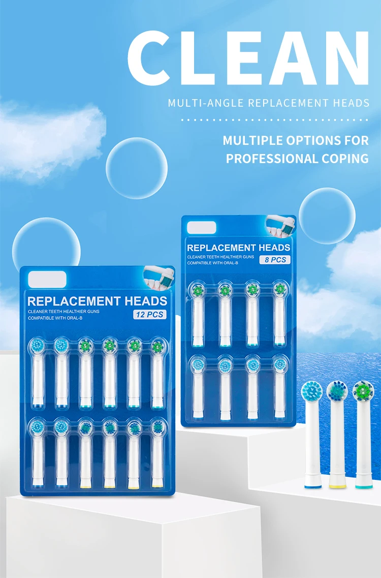 Description Picture 2 of item12pcs Replacement Brush Heads For Oral-B Electric Toothbrush Advance Power/Vitality Precision Clean/Pro Health/Triumph/3D Excel