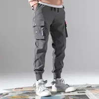 2024 New Trendy Solid Color Pants, Multi Flap Pocket Men's Cargo Pants, Loose Casual Outdoor Pants, Men's Work Pants oversized 2