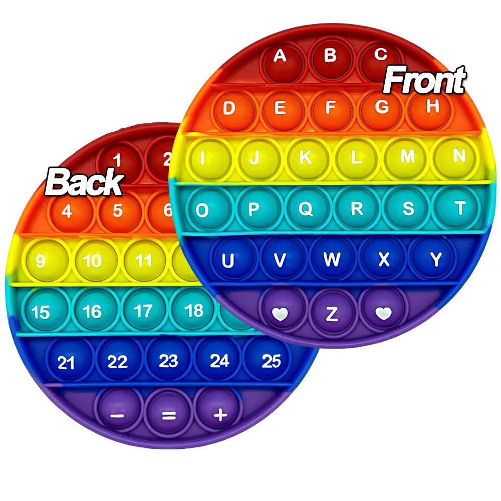 Learn Numbers 1-30 Alphabets Letters ABC Math Fidget Toys, Phonics Board Games Push Bubbles Educational Teaching Toys for Kids