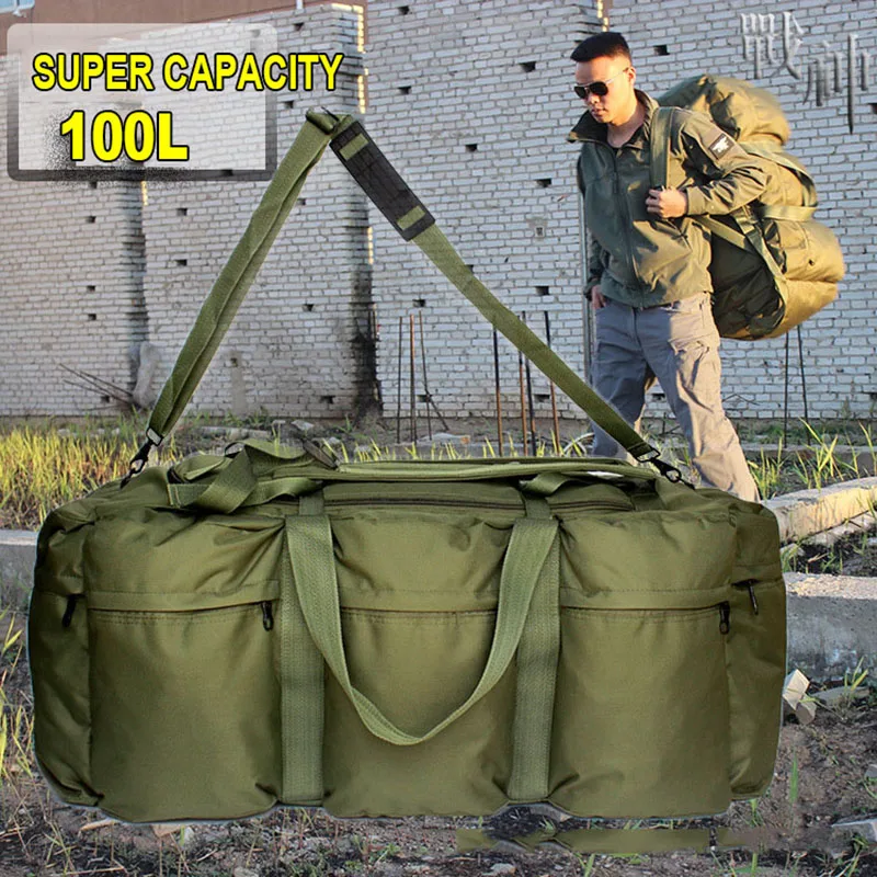 

100L Super Large Capacity Backpack Men Outdoor Camping Storage Bag Men Tent Canopy Military Tactical Shoulder Bag Travel Handbag