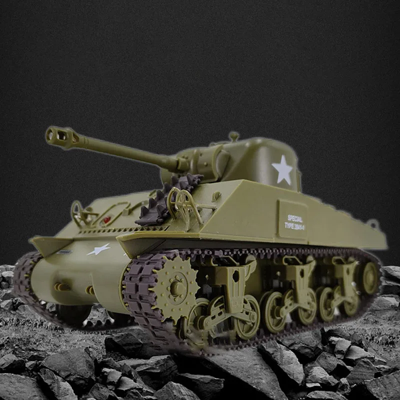 Henglong 1:30 Simulation Remote Control Tank American M26 Panxing/m4a3 Sherman Wireless Battle Tank Parent Child Interactive Toy 6