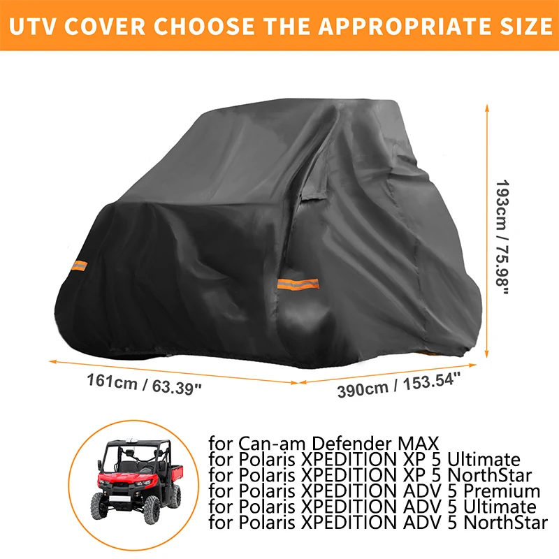 X autohaux atv Abdeckung für Polaris Sportler 850/xp wasserdichte 4-Rad-Quad-Abdeckung Outdoor-Sonnen regenschutz 210d-pu – Detail 9