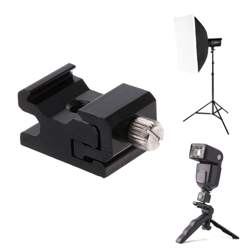 1PC Hot Shoe Flash Bracket Camera Metal Cold Shoe Mount Adapter With 1/