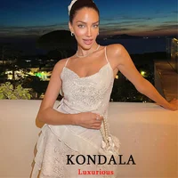 KONDALA Sexy Chic Women Dress Solid Cami Backless Sequined Tierred Mini Short Dress Fashion 2025 Fall Evening Club Party Dress - Image 4