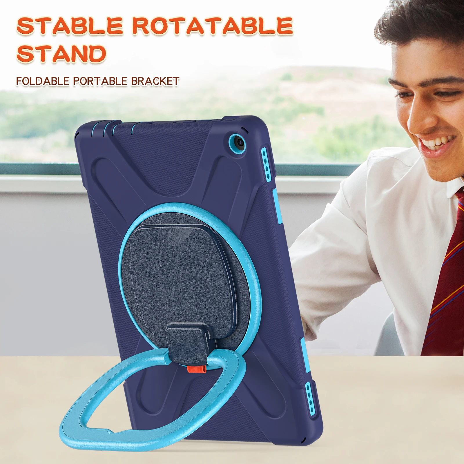 Heavy Duty Shockproof Case with 360° Rotatable Handle Grip