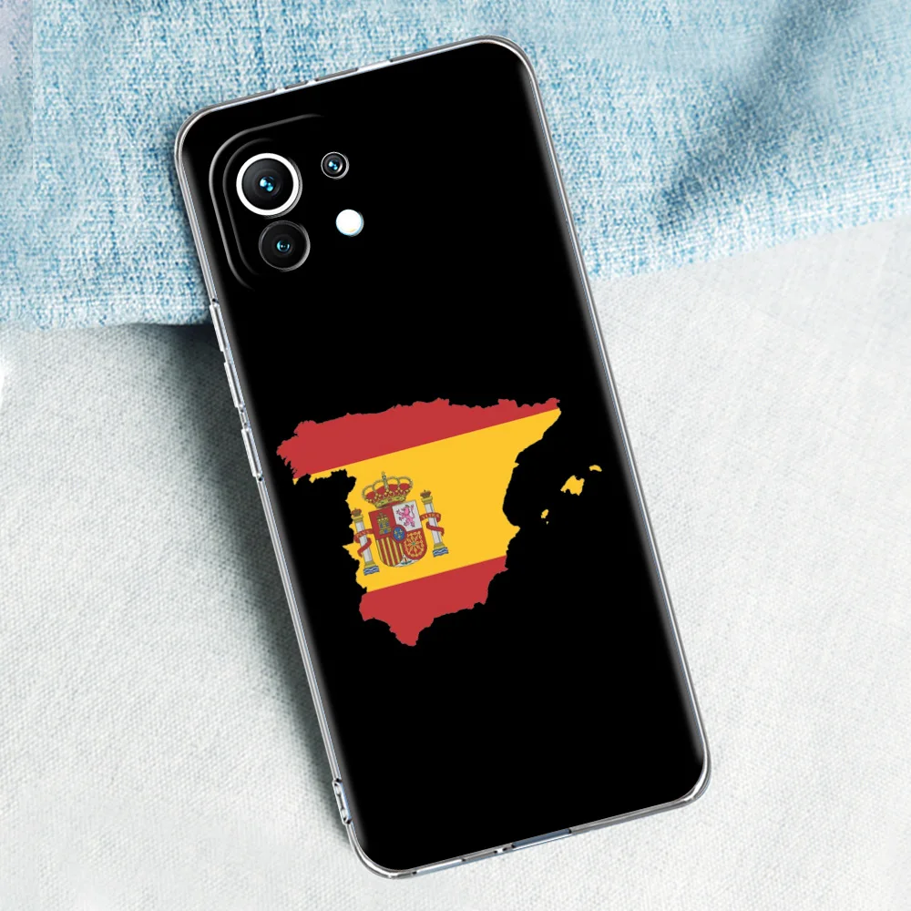 Clear Spain Flag Phone Case Cover