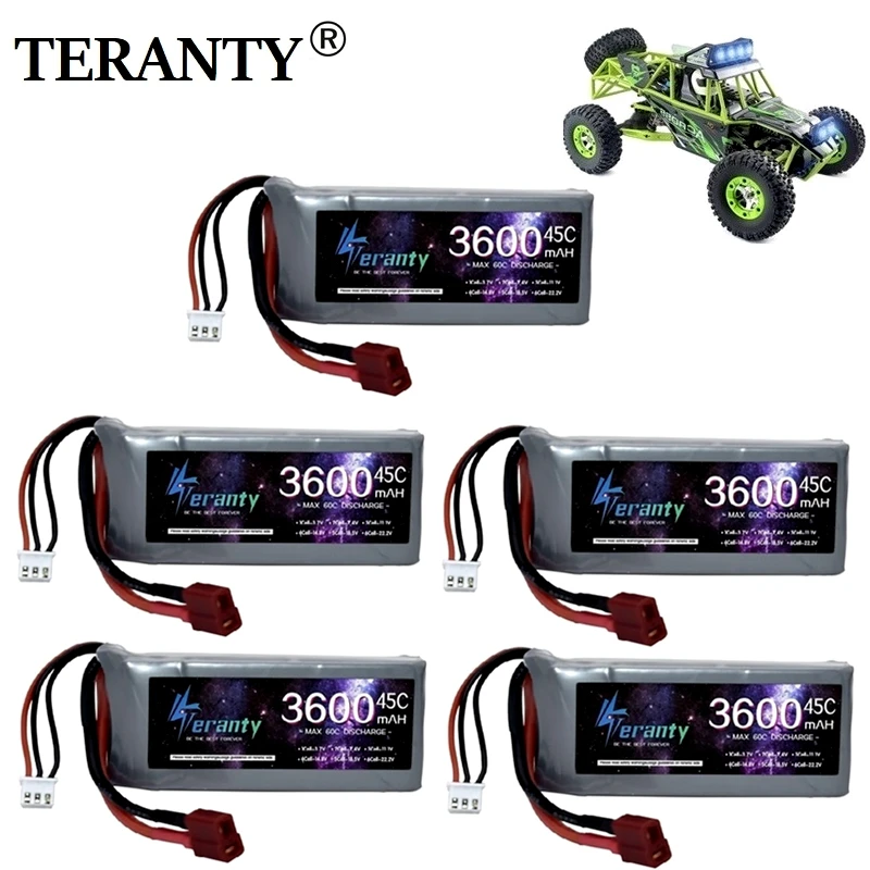 Batterie Lipo haute puissance pour voiture RC, 7.4V, 3600mAh, Max 60C, Wltoys 12428, 12423 RC, partie de mise à niveau 2s, batterie 7.4V pour Feiyue 03 Q39