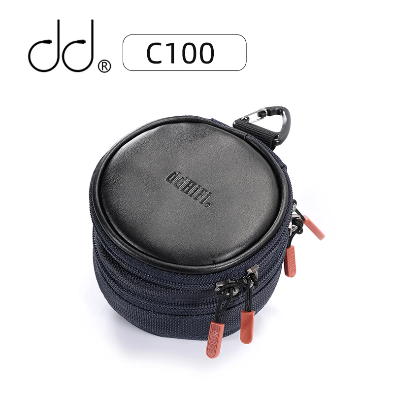 DD ddHiFi C100 Earphones Carrying Case Double-Layer Space Storage Case for IEMs Audio Adapters Dongles Eartips and Cables hifi storage bag