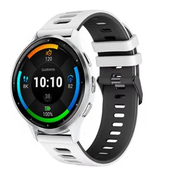 Dual - Color Silicone Wristband - 20mm/22mm Strap - Garmin Venu 3 - 2 (White black)