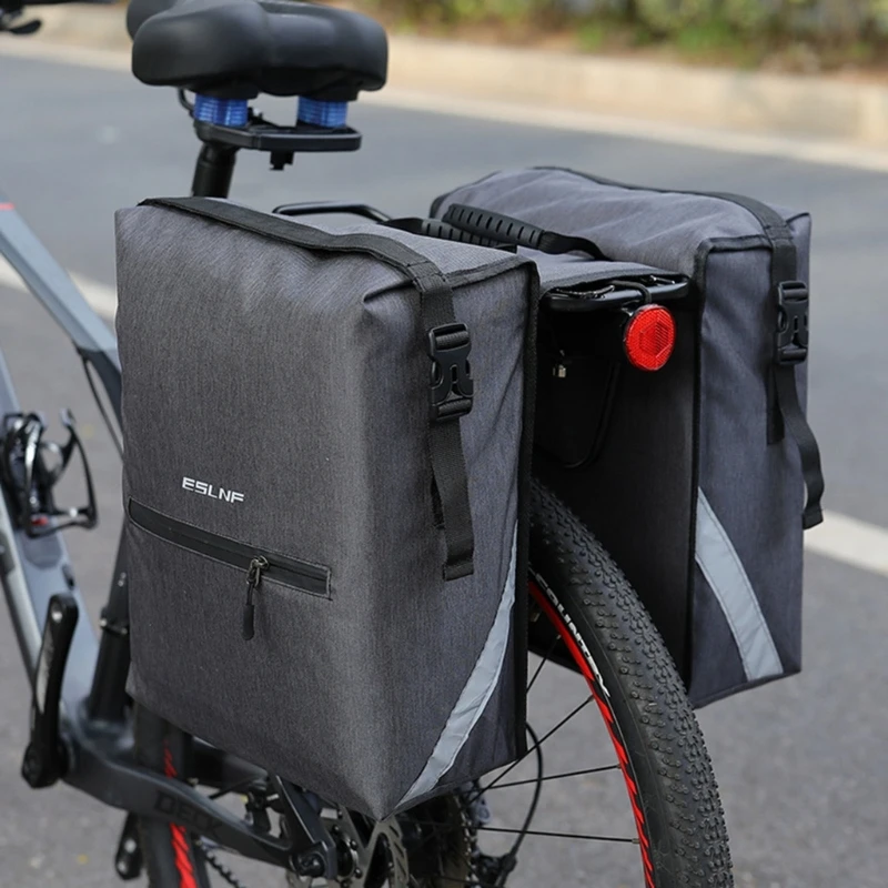 

Outdoor Bike Trunk Bag Reflective Backpack Mountain Road Bicycles Double Pack Bag Rear Rack Cycling Bycicles Bag