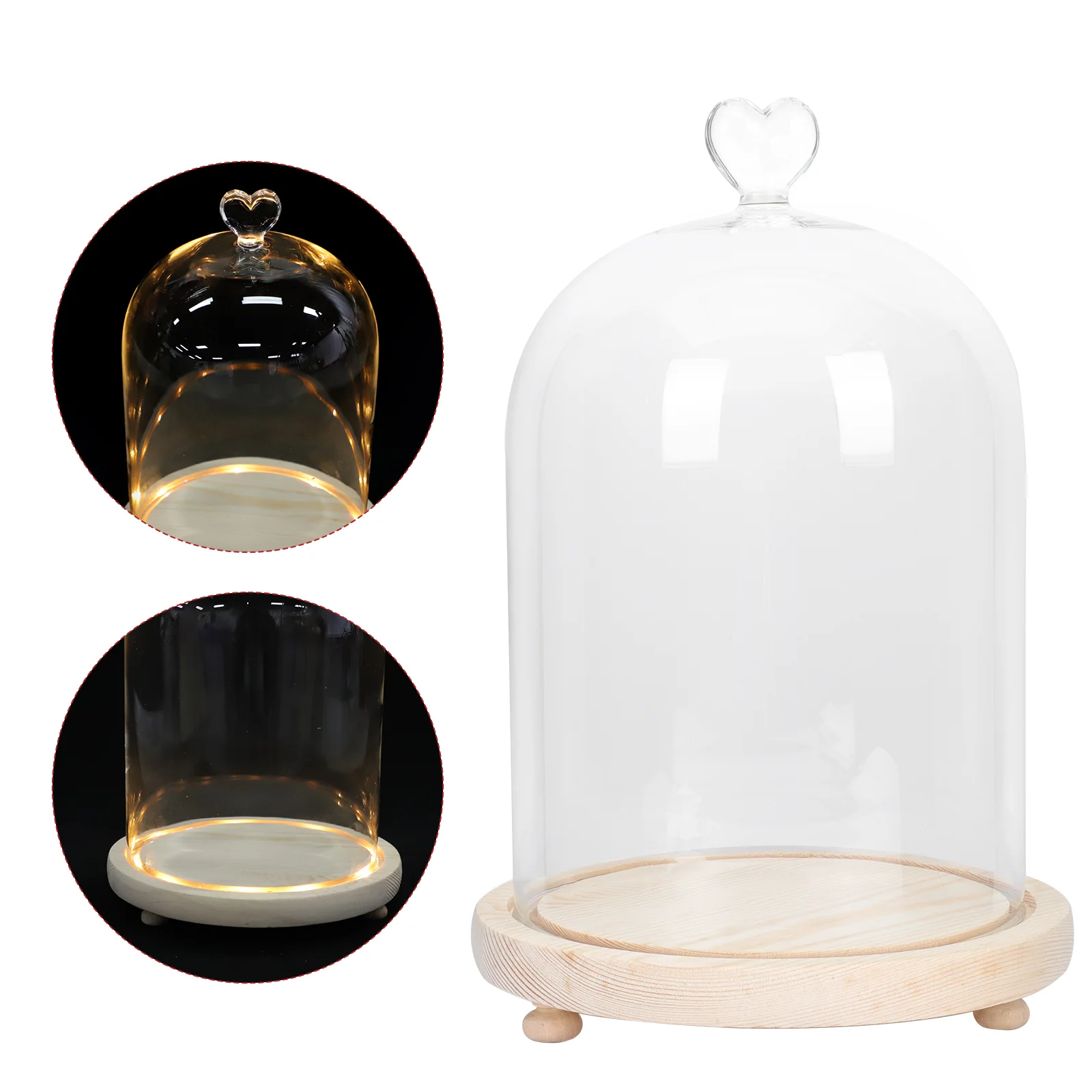 

Glowing Couple Table Food Cover Glass Food Cover Clear Cake Cover Dessert Display Dome Bell Jar Plant Cover Cake Plate Cover