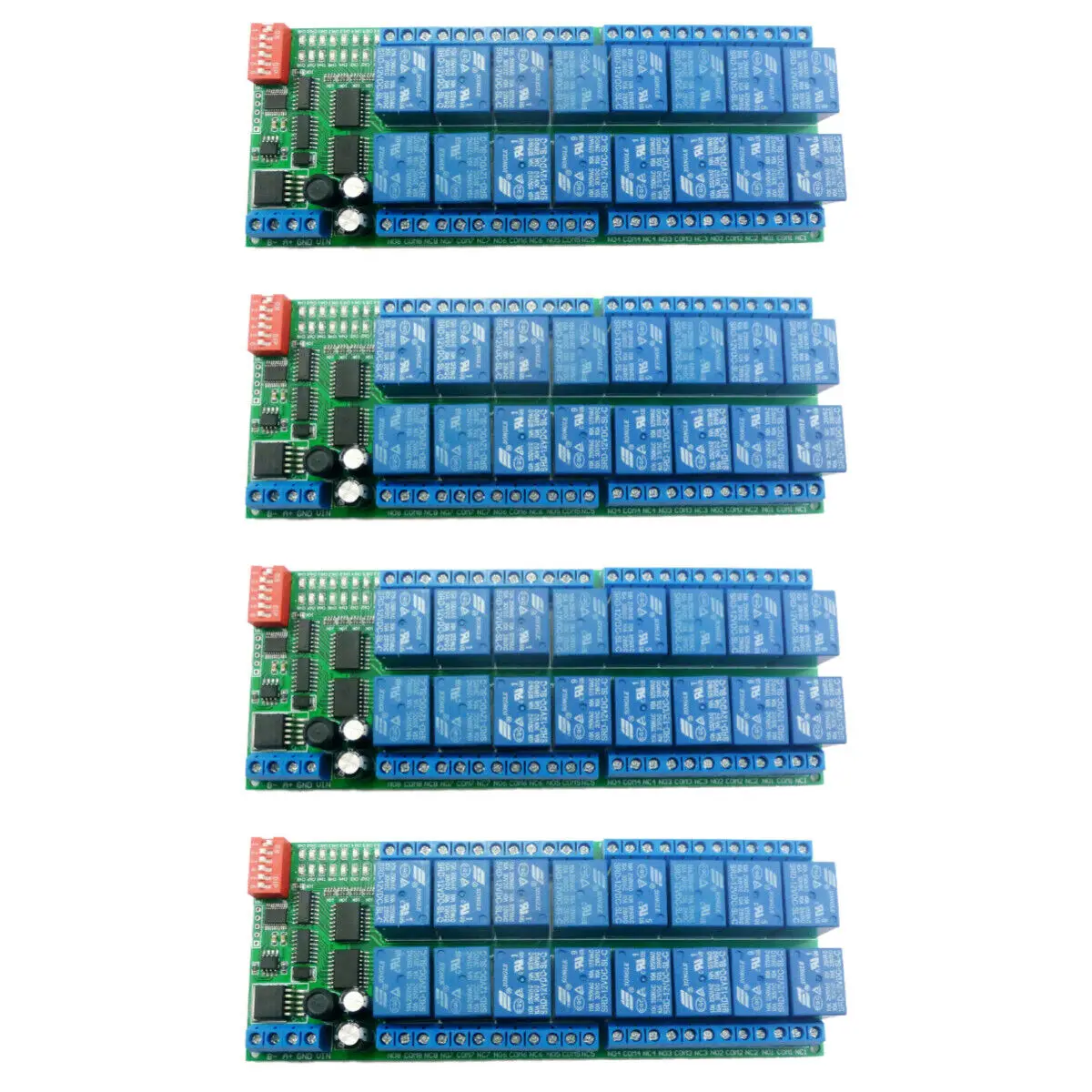 

16Ch Dc12V Rs485 PLC Modbus Rtu Relay Rs485 Bus Remote Control Switch Mode