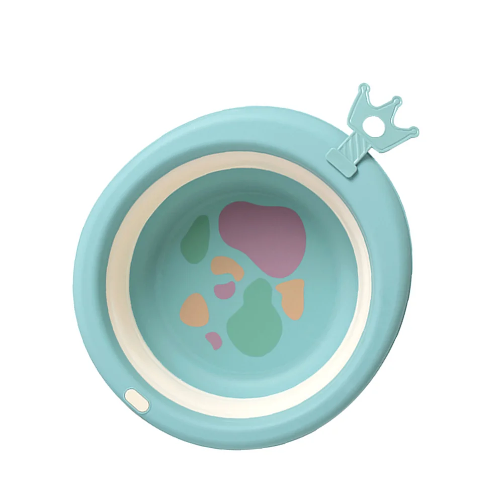 

Baby Folding Washing Basin Portable Newborn Bath Basin Silicone Foot Basin