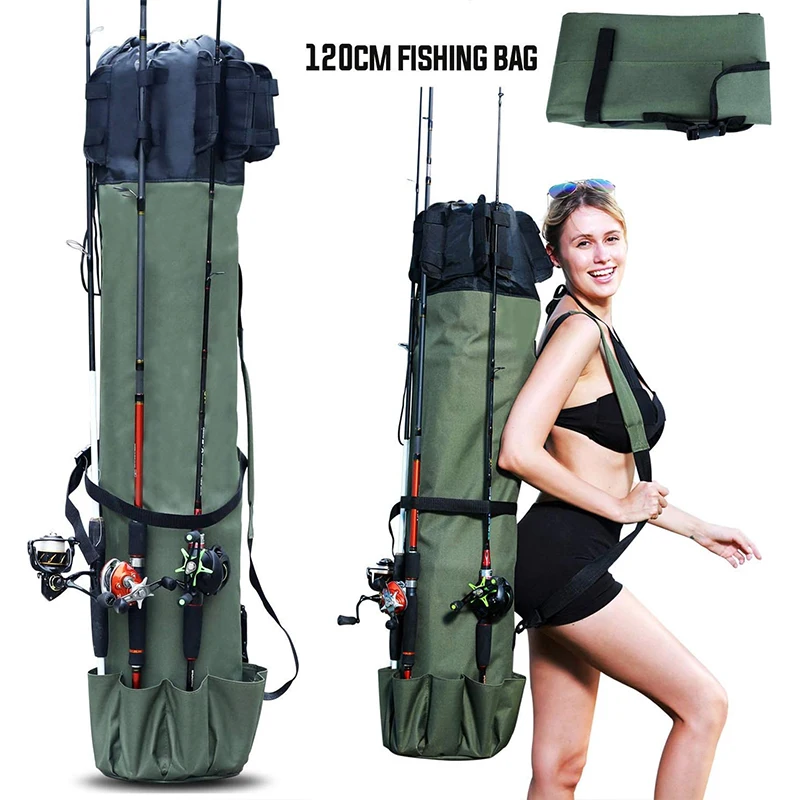 Sougayilang Fishing Rod Case Fishing Pole Storage Bag Multifunction Nylon Fishing  Tackle Bags Shoulder Pack Portable For Travel - Fishing Bags - AliExpress