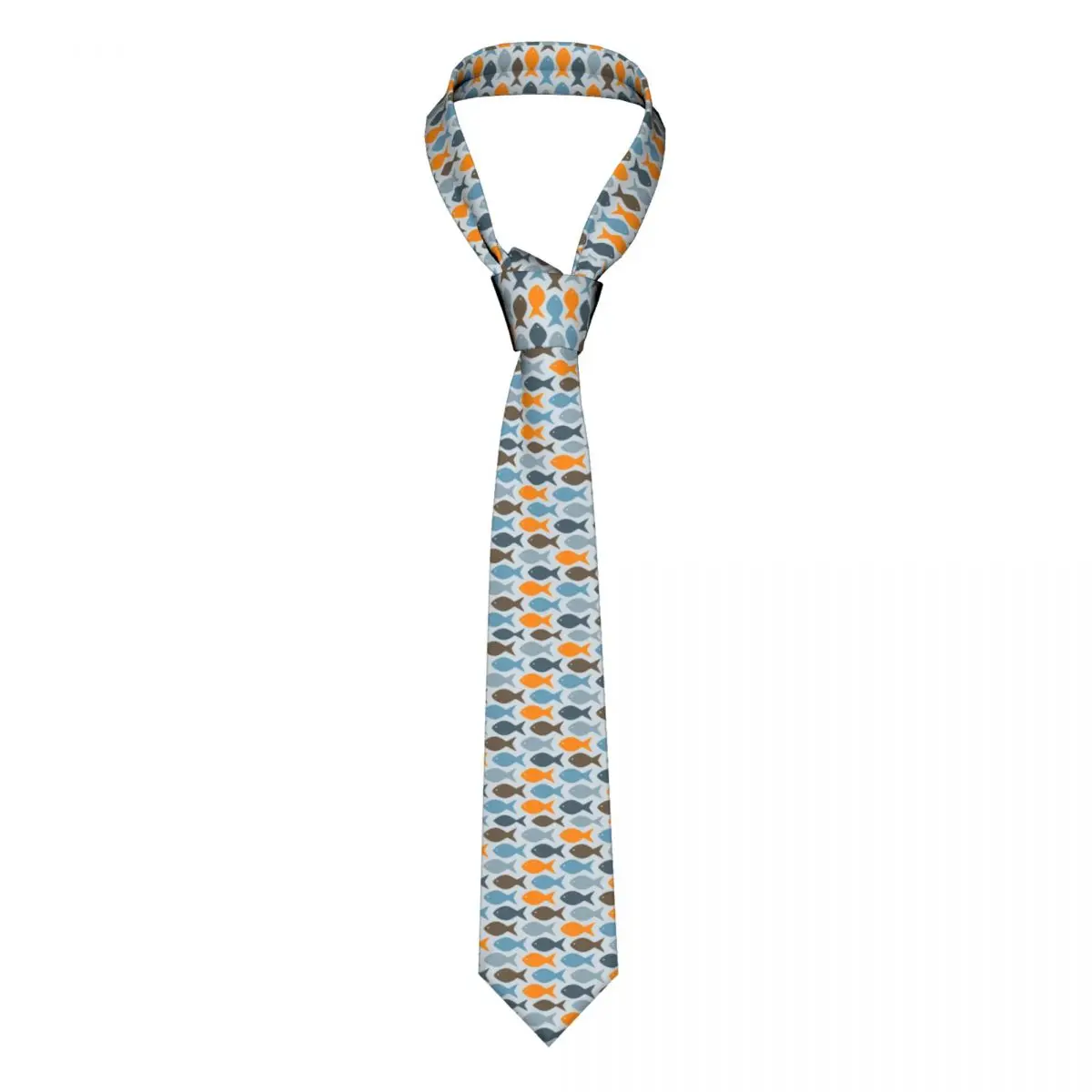 

Mens Tie Classic Skinny Fishes Clipping Masks Neckties Narrow Collar Slim Casual Tie Accessories Gift