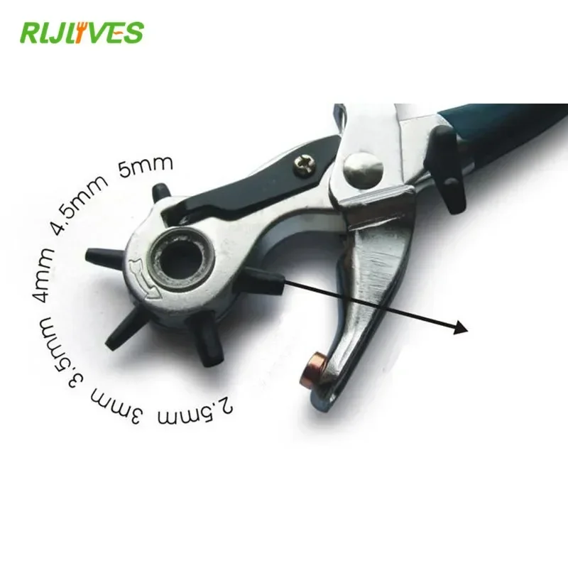 Leather Hole Punch Leather Craft Tools Leather Sewing Tools 5 Hole Size Belt Hole Puncher