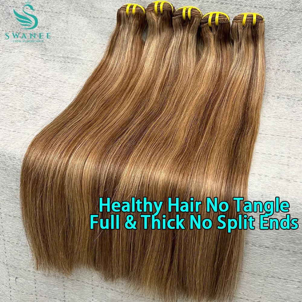 P4/27 Straight Highlight Human Hair Bundles Bone Straight Human Hair Remy Extensions Blonde Bundles For Women