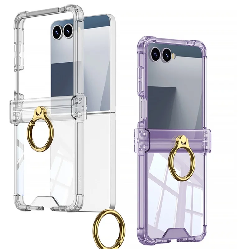 Luxury Ring Holder Airbag Hinge Protection Phone Case - Candy Clear Cover